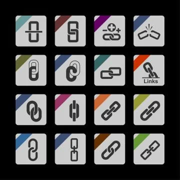 Link icons Stock Illustration