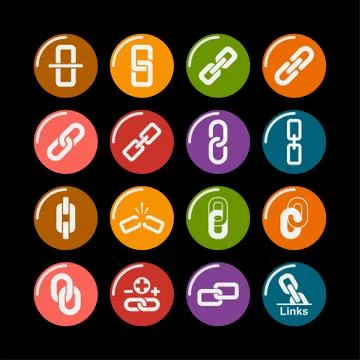 Link icons Stock Illustration