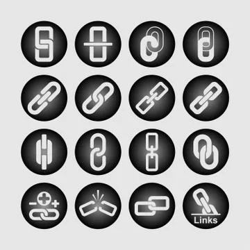 Link icons Stock Illustration