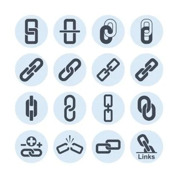 Link icons Stock Illustration