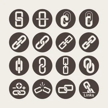 Link icons Stock Illustration