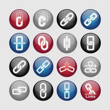Link icons Stock Illustration