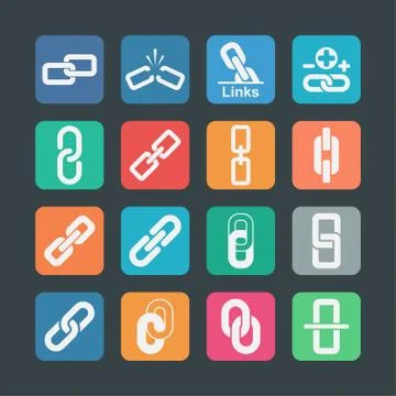 Link icons Stock Illustration