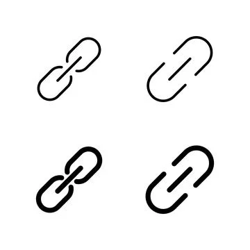 Link icons vector. Hyperlink chain sign and symbol Stock Illustration