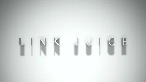 Link juice 3D title animation with shadows on a white background Video stock 296928818