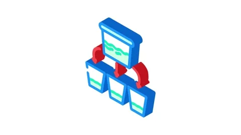 Link juice seo isometric icon animation Stock Footage 327286151