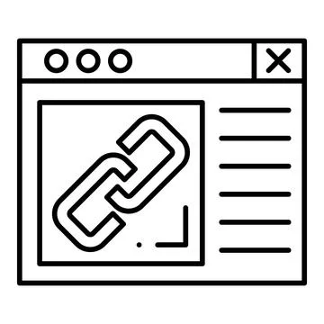 Link Line Icon Stock Illustration