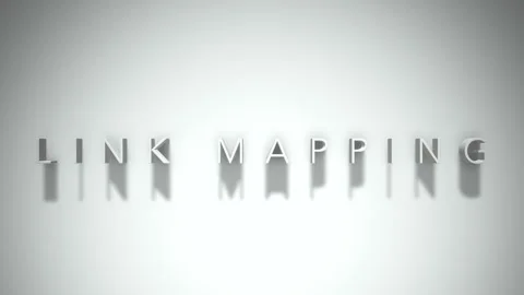 Link mapping 3D title animation white text on a white background Stock Footage 299758590
