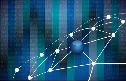 Link network of connections. illustration design Stock-Illustration