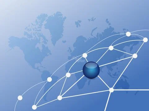 Link network of connections. illustration Stock-Illustration