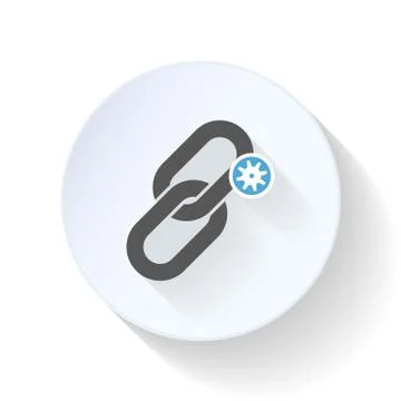 Link optimization flat icon Stock Illustration