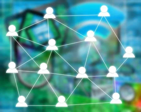 Link of people Stock Illustration