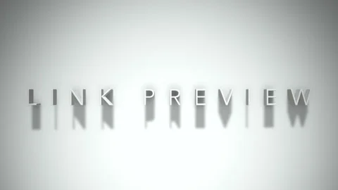 Link preview 3D title animation white text on a white background Stock Footage 299758668