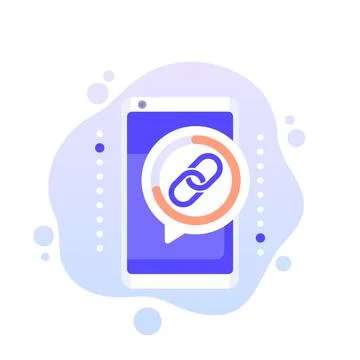 Link with progress bar, vector icon イラスト素材