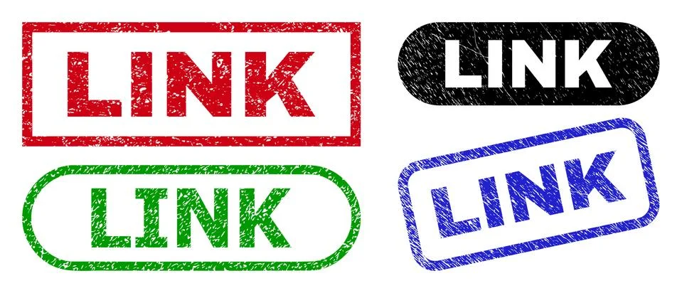 LINK Rectangle Stamps Using Rubber Texture 스톡 일러스트
