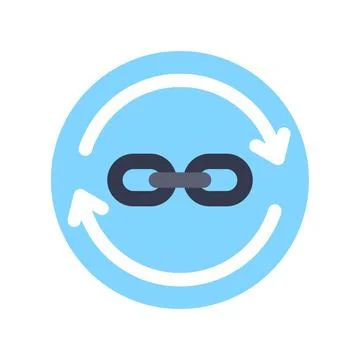 Link refresh syncing connection web network icon Illustrazione stock