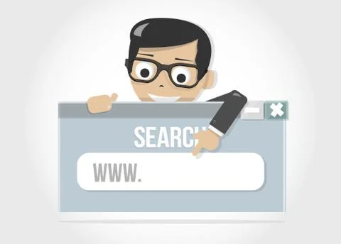 The link in the search box on your website. Elements of web design for Illustrazione stock