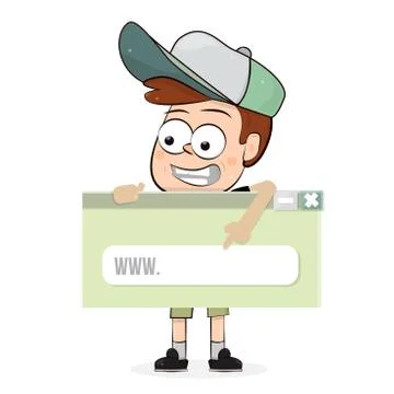 The link in the search box on your website. Elements of web design for kinder Illustrazione stock