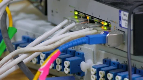 A link to the server equipment Video stock 92703643