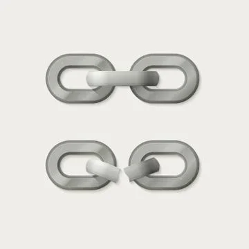 Link set. Metal chain Stock Illustration