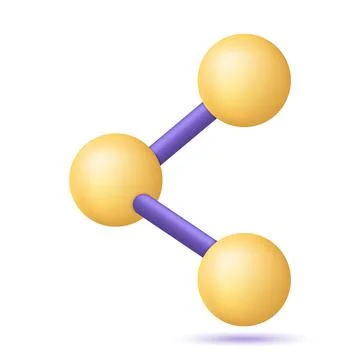 Link share 3d icon Stock Illustration