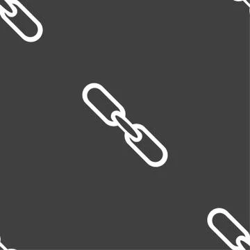 Link sign icon. Hyperlink chain symbol. Seamless pattern on a gray background Stock Illustration