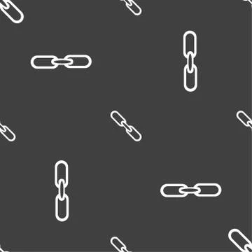 Link sign icon. Hyperlink chain symbol. Seamless pattern on a gray background イラスト素材