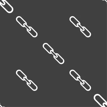 Link sign icon. Hyperlink chain symbol. Seamless pattern on a gray background イラスト素材