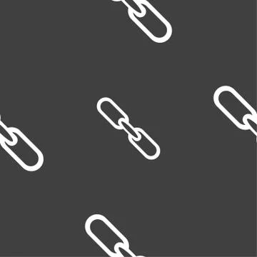 Link sign icon. Hyperlink chain symbol. Seamless pattern on a gray background イラスト素材