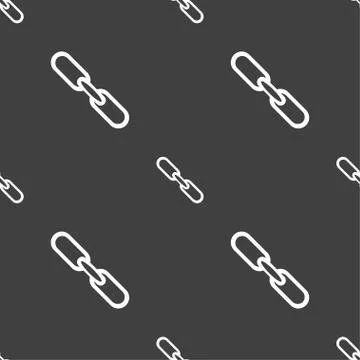 Link sign icon. Hyperlink chain symbol. Seamless pattern on a gray background イラスト素材