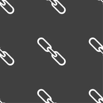Link sign icon. Hyperlink chain symbol. Seamless pattern on a gray background イラスト素材