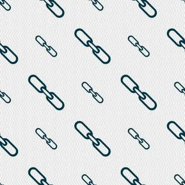 Link sign icon. Hyperlink chain symbol. Seamless abstract background with geomet 스톡 일러스트
