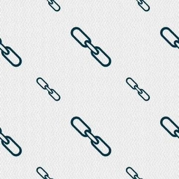 Link sign icon. Hyperlink chain symbol. Seamless pattern with geometric texture. イラスト素材