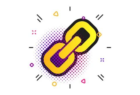 Link sign icon. Hyperlink symbol. Vector Illustrazione stock