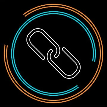 Link sign - vector chain symbol - connection Stock Illustration