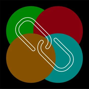 Link sign - vector chain symbol - connection Stock Illustration