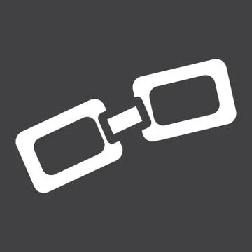 Link solid icon, chain and website button Stock Illustration