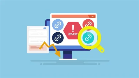 Link spamming SEO animation video concept. Stock Footage 240182266