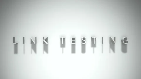 Link testing 3D title animation with shadows on a white background Stock Footage 297855610
