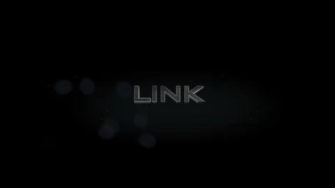 Link title metal text on black alpha channel background Stock Footage 295907735