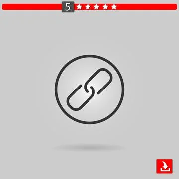 Link vector icon Illustrazione stock