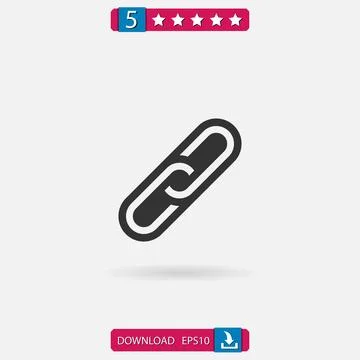 Link vector icon Illustrazione stock