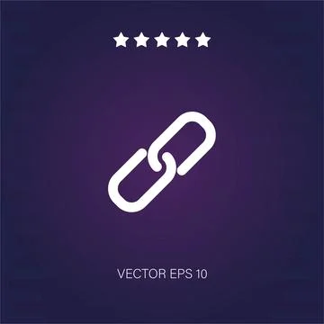 Link vector icon . Modern simple flat icon, Illustrazione stock