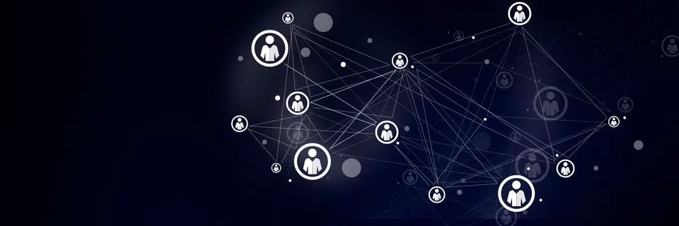 Linked abstract white human.Headline background. イラスト素材