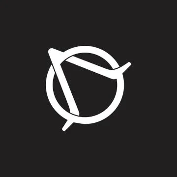 Linked arrow circle line logo vector Stock Illustration
