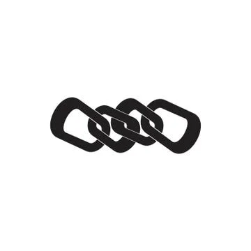 Linked chain overlapping logo vector Stock Illustration