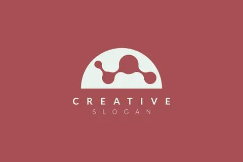 Linked circle logo design. Minimalist and modern vector design suitable for p Stock Illustration