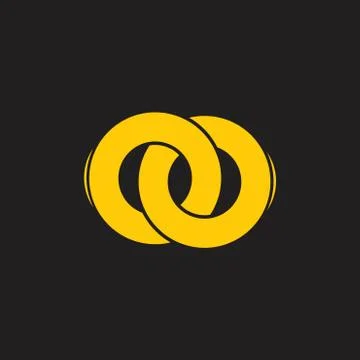 Linked circle motion symbol logo vector Stock Illustration