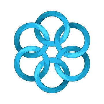 Linked circles illustration Ilustração Stock