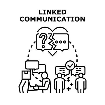 Linked communication resolving problems and achieving agreement Illustration